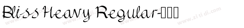 Bliss Heavy Regular字体转换
